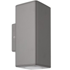 Φωτιστικό Τετράγωνο Διπλής Κατεύθυνσης 2xGU10 230V Πλαστικό IP54 Γκρι 3-0900216